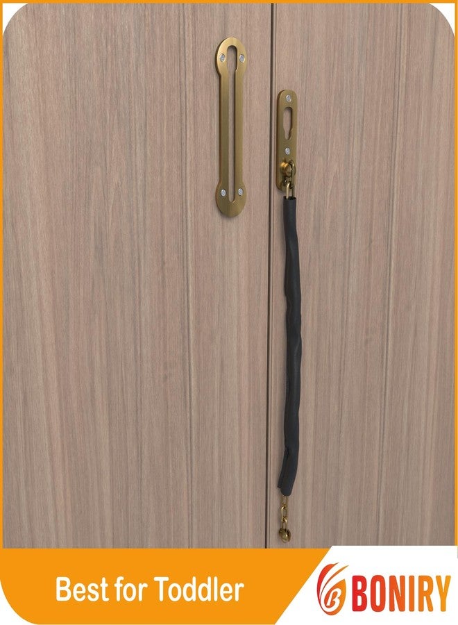 Boniry Door Chain | Lock for Main Door | Premium Heavy Duty Latch | Safety Lock for Kids (Brass) - Image 3